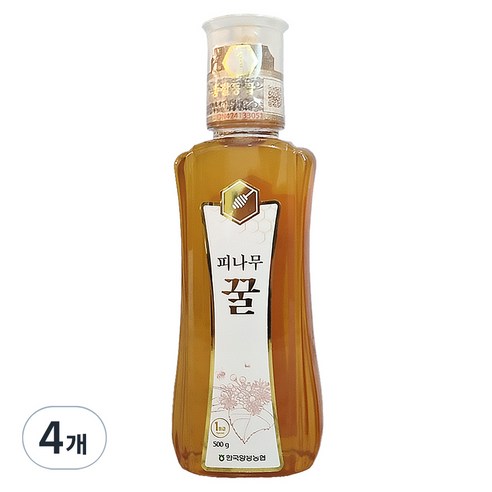 한국양봉농협 피나무 꿀, 500g, 4개