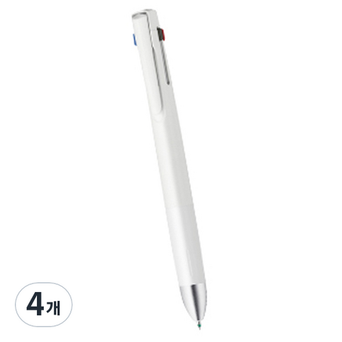 제브라 블렌 4 + S 펜 0.5mm, 화이트, 4개