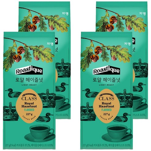 쟈뎅 클래스 로얄 헤이즐넛 분쇄커피, 227g, 4개