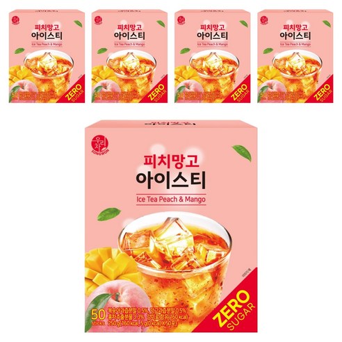 우리차 피치망고 아이스티, 5g, 50개입, 5개