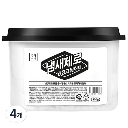 생활공식 냄새제로 냉장고 탈취제, 300g, 4개