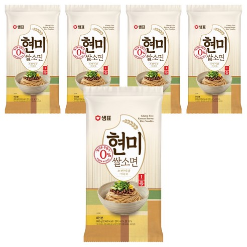 샘표 현미 쌀소면, 800g, 5개