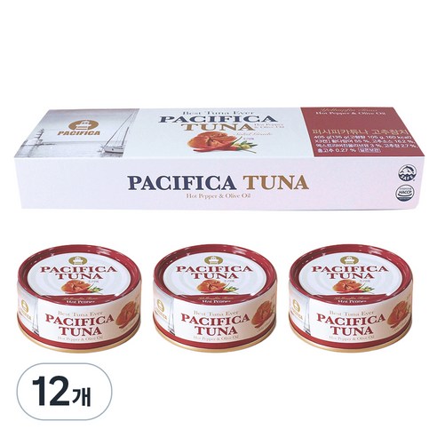 퍼시피카튜나 황다랑어 고추참치, 135g, 12개