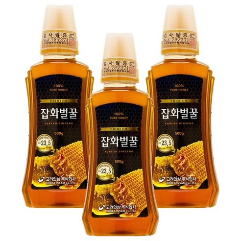 고려인삼 잡화벌꿀, 500g, 3개