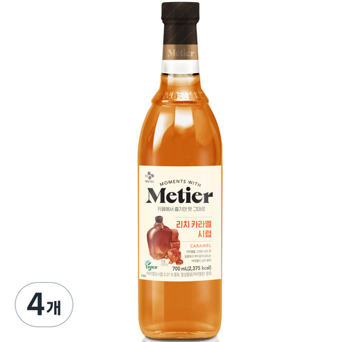 메티에 리치 카라멜향 시럽, 4개, 700ml