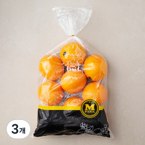 엠팍 고당도 네이블 오렌지, 2kg(중대과, 8~12입), 3개