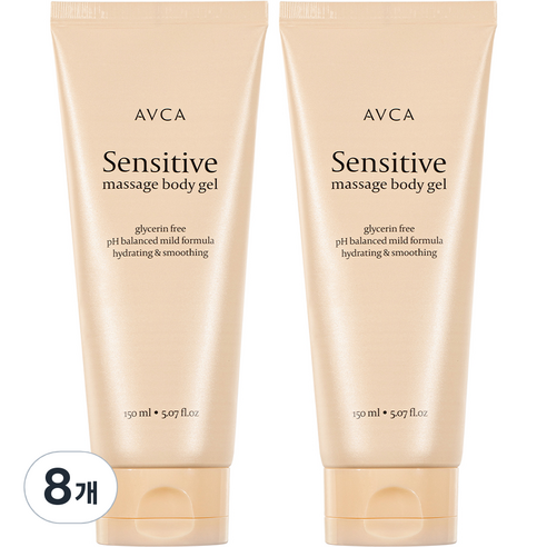 아브카 센서티브 수용성 나이트 저자극 마사지 바디 젤 무향, 150ml, 8개