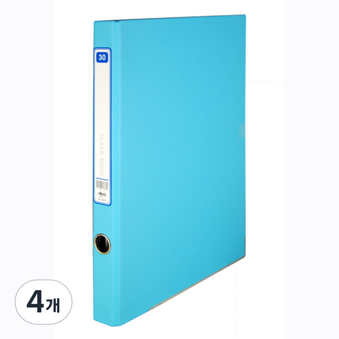 현풍화일 A4 30매 에코 클리어북, 하늘색, 4개