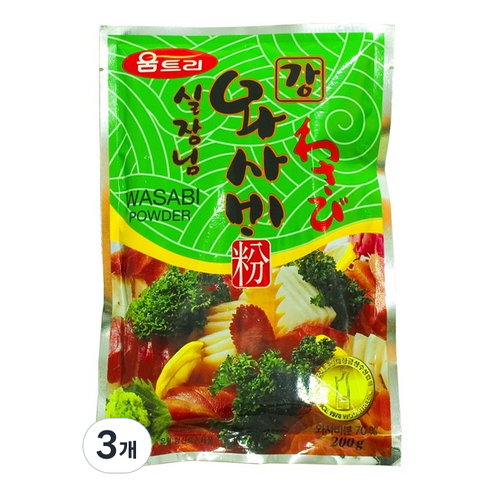 [움트리] 실장님강와사비분, 200g, 3개