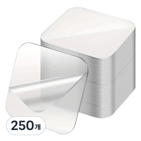 노뉴 사각 실리콘 양면 테이프 투명 6 x 6 cm, 250개