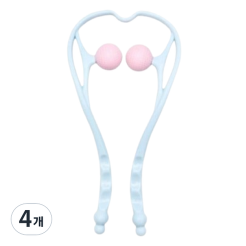 EORIN 경추 목 마사지기, 4개, 하늘색