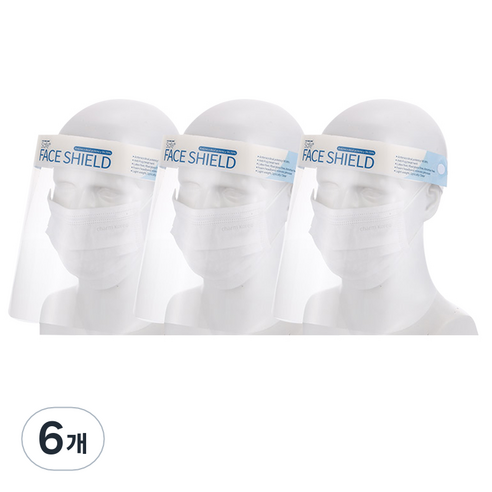 세이프플러스 페이스쉴드 성인용, 1개입, 6개
