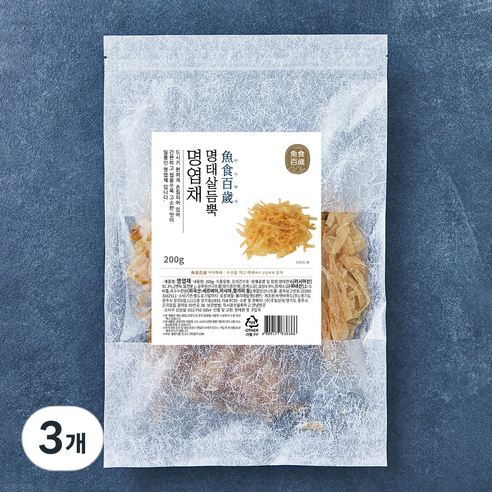 어식백세 명태살듬뿍 명엽채, 200g, 3개