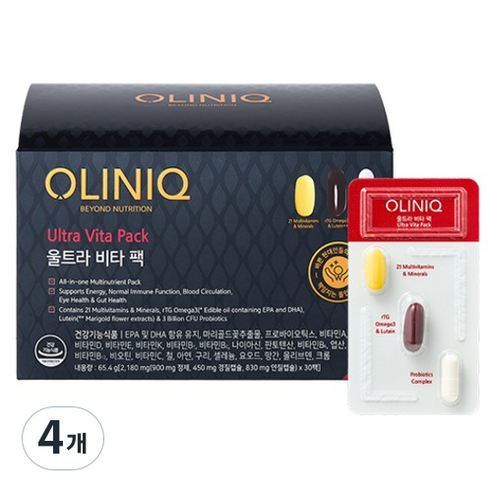 올리닉 울트라 비타팩, 65.4g, 4개