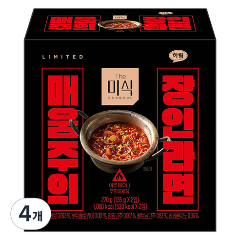 더미식 매움주의 장인라면 2p 135g, 8개