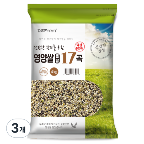 국산 혼합 17곡, 4kg, 3개