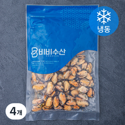 비비수산 큼직한 자숙 홍합살 (냉동), 500g, 4개