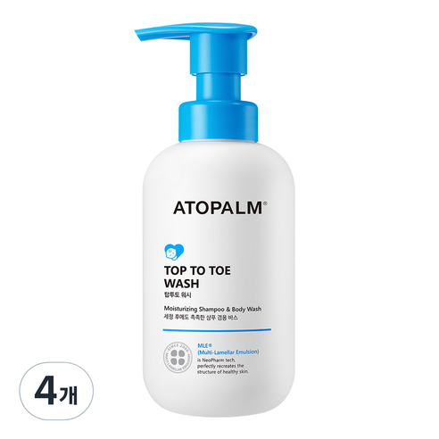 아토팜 탑투토 올인원워시, 300ml, 4개