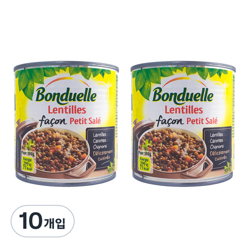 봉듀엘 렌틸콩통조림, 400g, 10개입
