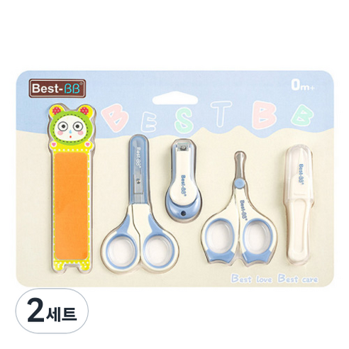 바우마켓 유아용 VOW 손톱깎이 세트, 블루, 2세트