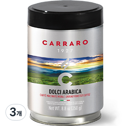 까라로 분쇄 원두커피 돌체 아라비카, 250g, 3개