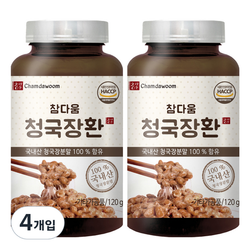 참다움 청국장환, 4개입, 120g