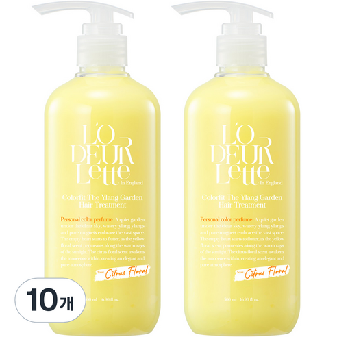 로더렛 인 잉글랜드 컬러핏 더 일랑 가든 헤어 트리트먼트, 500ml, 10개