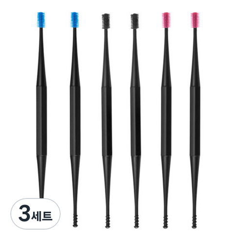 블루버킷 귀지 쏙 귀이개 핑크 2p + 블루 2p + 블랙 2p, 3세트