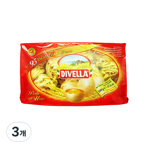 디벨라 딸리아뗄레 계란 파스타, 500g, 3개