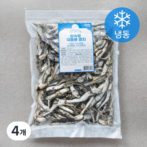 바다원 실속형 국물용 멸치 상급 (냉동), 500g, 4개