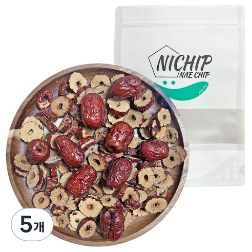 바삭한 건조 대추칩, 200g, 5개