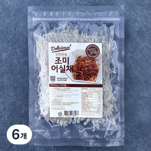 해맑은푸드 반찬전용 조미 어실채, 6개, 150g