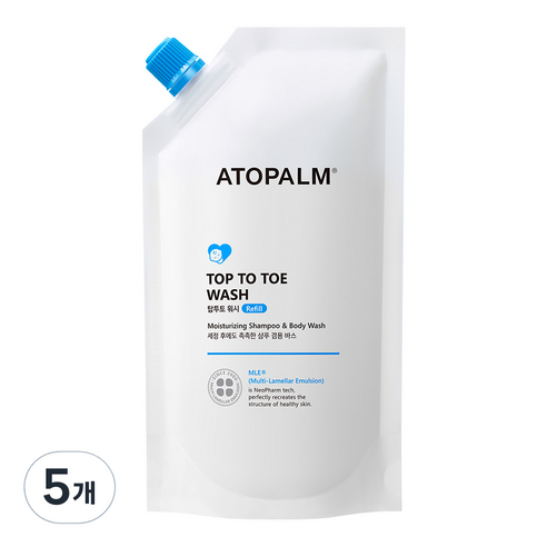 아토팜 탑투토 워시 리필형, 250ml, 5개