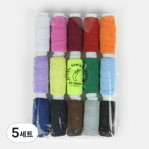 컬러 실고무 15종 세트, 혼합색상, 5세트