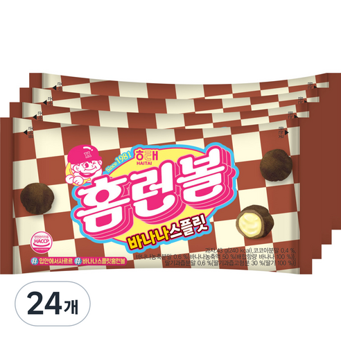 해태제과 홈런볼 바나나스플릿, 43g, 24개