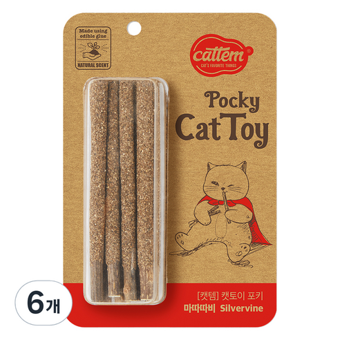 캣템 고양이 포키 장난감 0.5 x 13 cm 8p, 마따따비, 6개