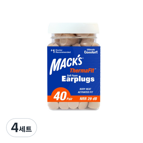 Macks 떨마핏 수면 귀마개 80p, 1개 방음용귀마개