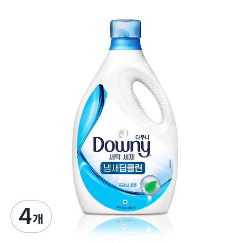 다우니 프리미엄 세탁세제 액체형 냄새딥클린 프레시클린 본품, 3L, 4개
