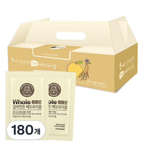 통째로 갈아만든 배도라지즙, 100ml, 180개