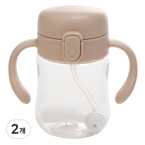 데일리라이크 봉봉 빨대컵 200ml 2.0, 2개, 02 아몬드