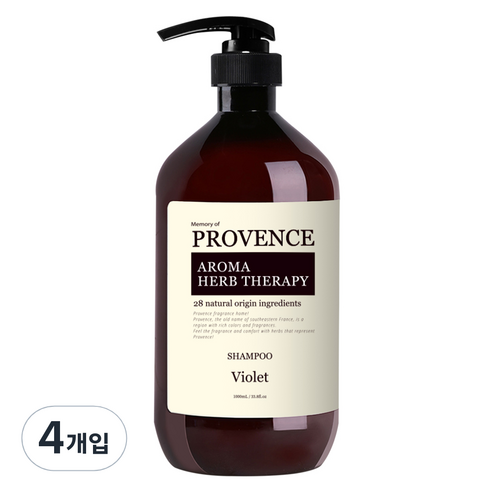 프로방스 퍼퓸샴푸 바이올렛, 1L, 4개입