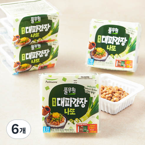 풀무원 특제 대파간장나또, 43.25g, 8개입, 6개