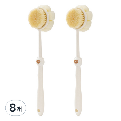 언헤브 투인원 샤워 바디 브러쉬 ONE SIZE, 화이트, 1개입, 8개