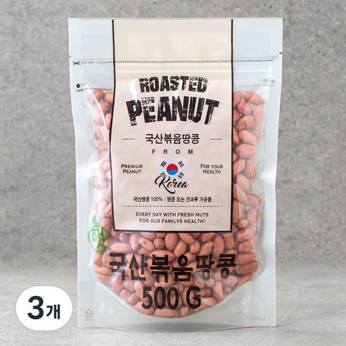 산들 볶음땅콩, 500g, 3개