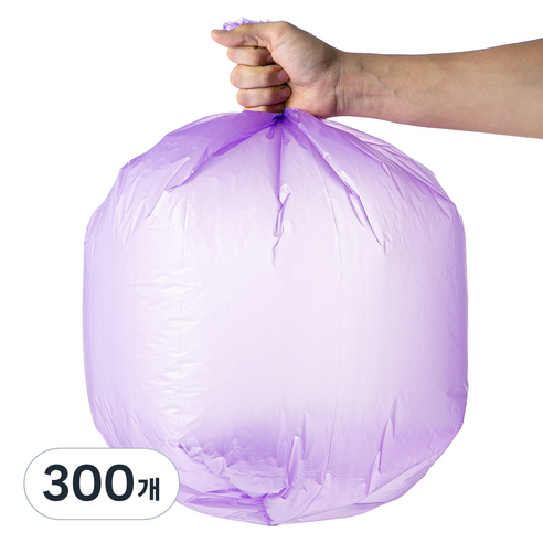 코멧 배접 쓰레기 비닐봉투 퍼플, 300개, 50L