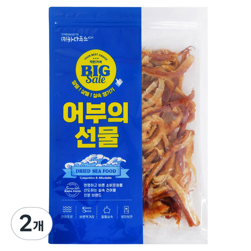 바다푸드 바베큐 조미오징어, 2개, 150g
