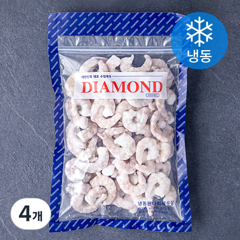 DIAMOND 생새우살 (냉동), 4개, 500g(51~70)