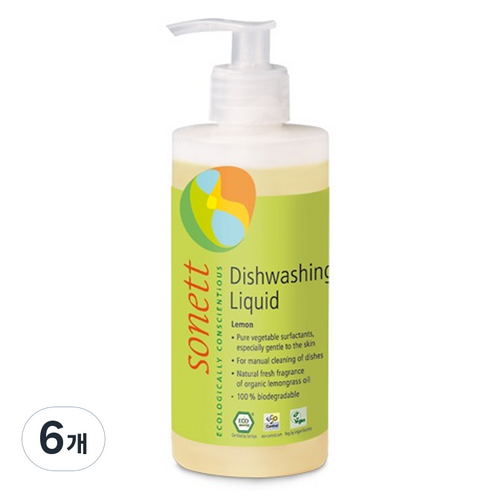 소네트 주방세제 레몬, 300ml, 6개
