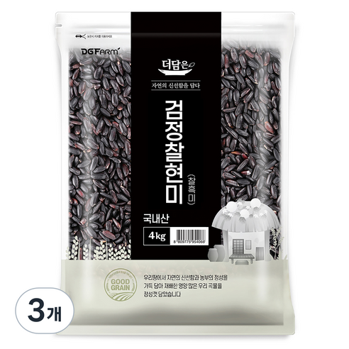 더담은 국산 찰흑미, 4kg, 3개