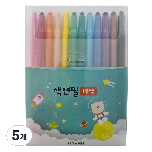 아트모아 색연필, 12색, 5개